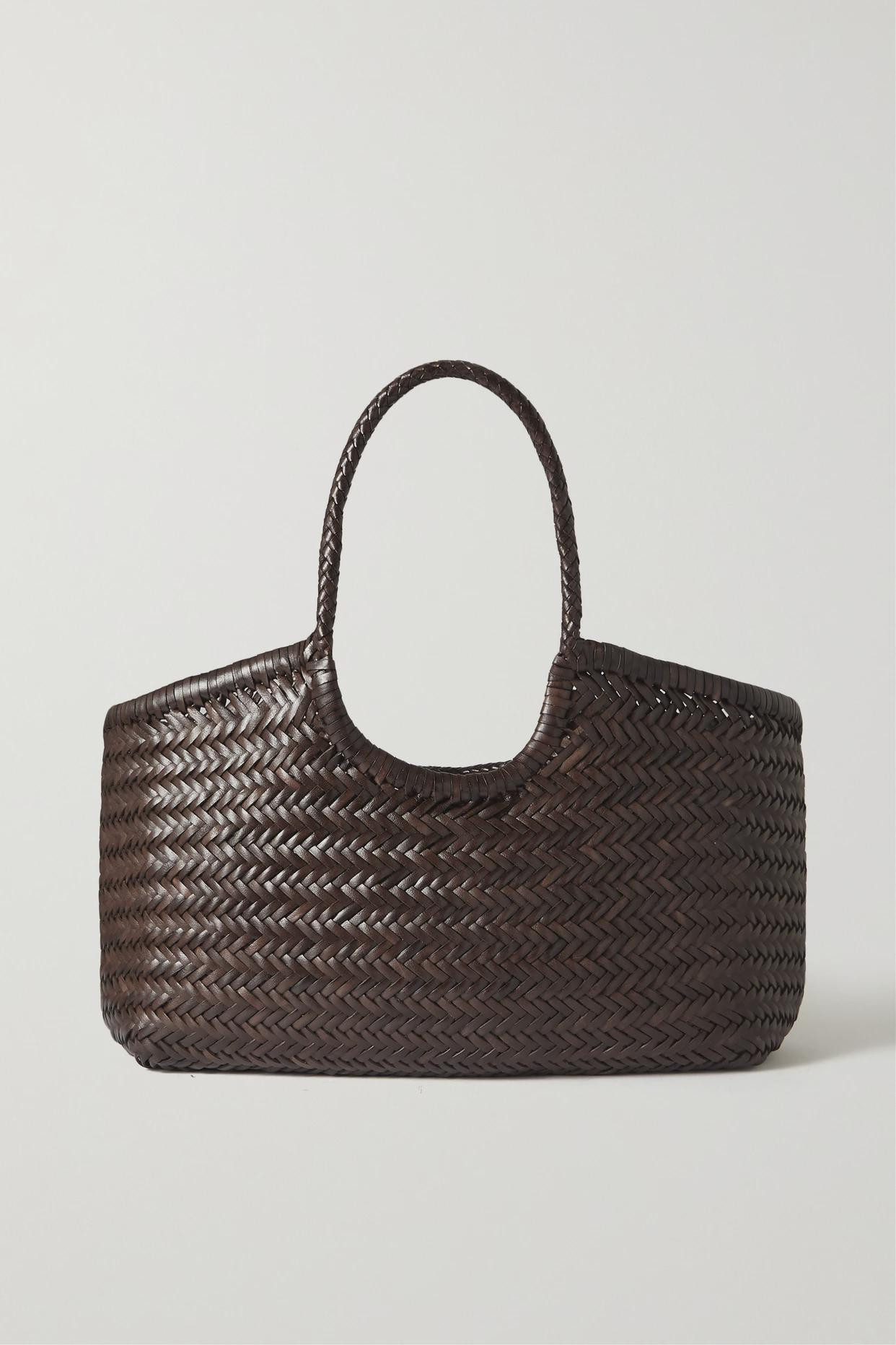 Dragon Diffusion - Nantucket Large Woven Leather Tote - Dark brown | NET-A-PORTER (UK & EU)