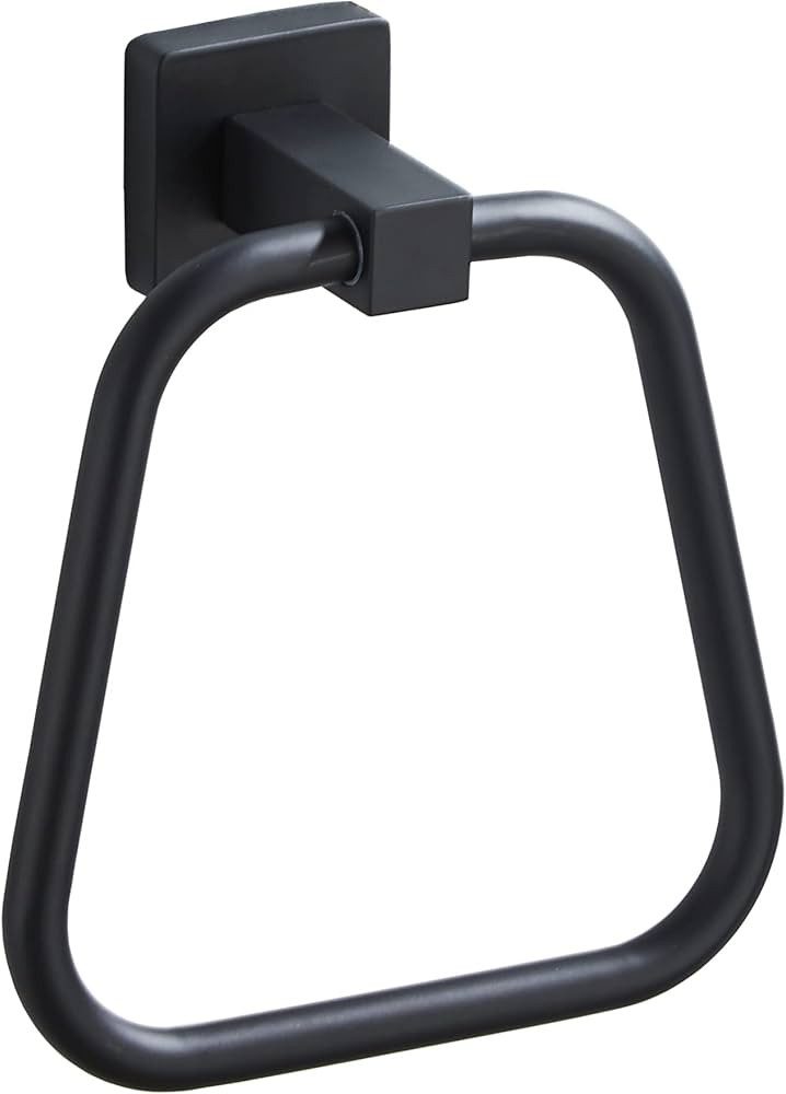Matte Black Towel Ring for Bathroom, Kitchen Bath Towel Holder Hangers Wall Mount Heavy Duty Stai... | Amazon (US)