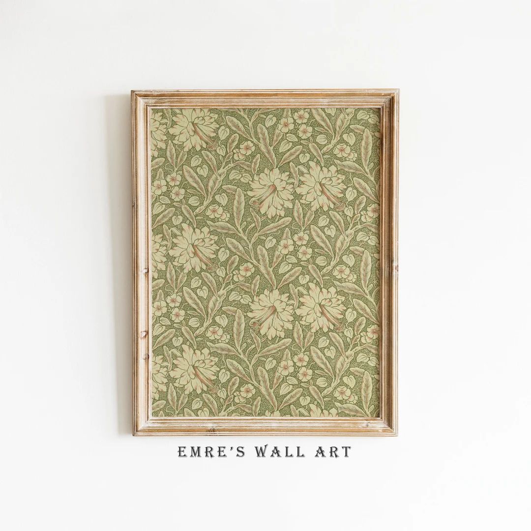 Antique Tapestry Wall Art, Vintage Textile Art Print, Vintage Pattern Art, Botanical Pattern Prin... | Etsy (US)