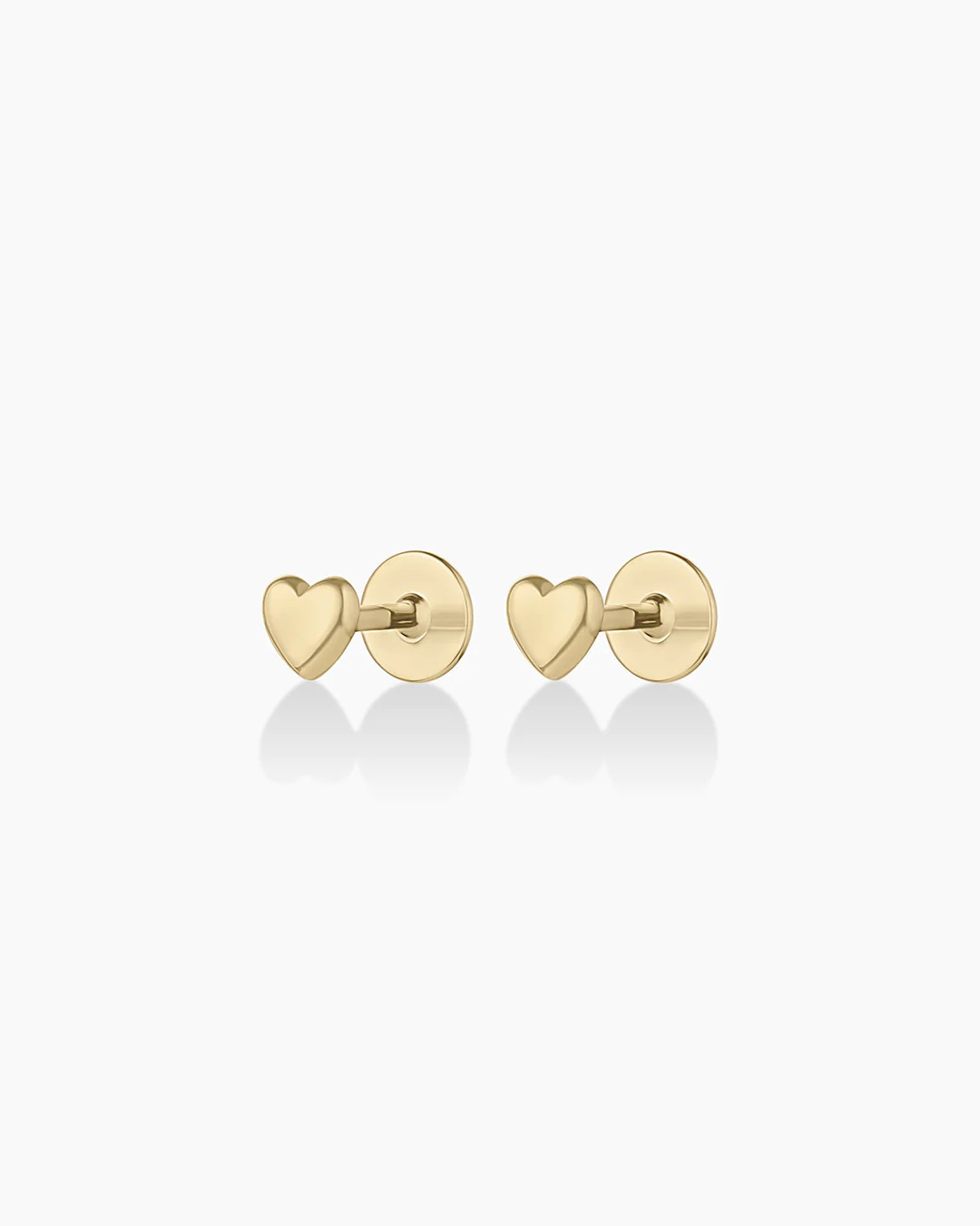 14k Gold Heart Flat Back Studs | Gorjana