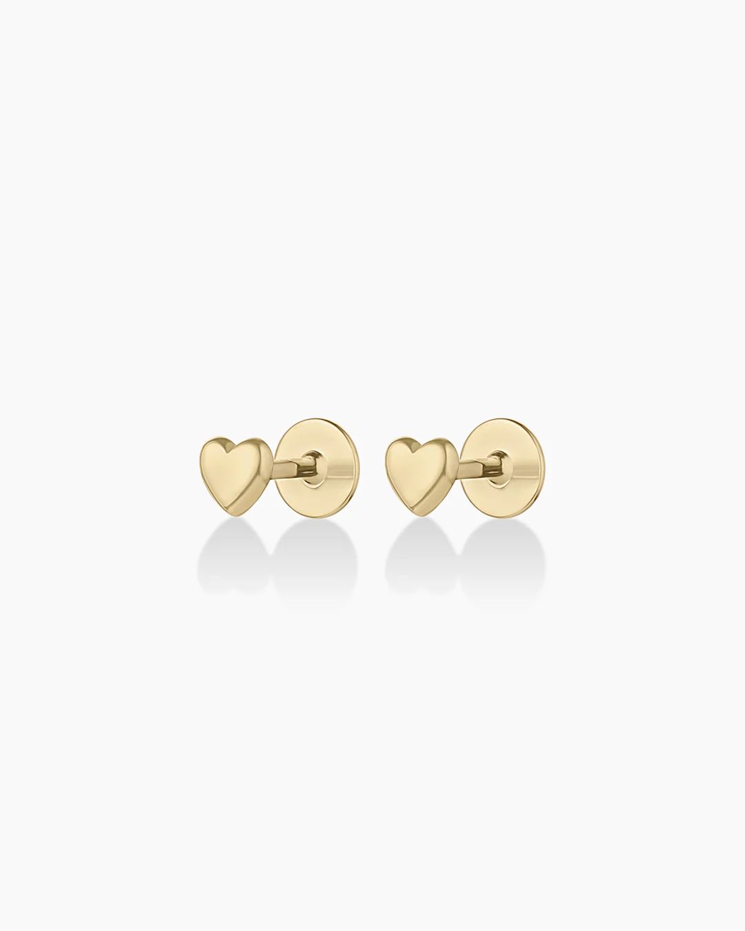 14k Gold Heart Flat Back Studs | Gorjana