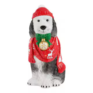 Home Accents Holiday 2.5 ft LED Sheepdog Puppy 25DK01017 - The Home Depot | The Home Depot