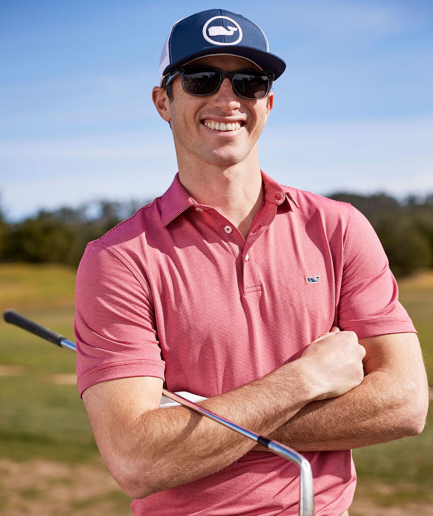 St. Jean Stripe Sankaty Performance Polo | vineyard vines