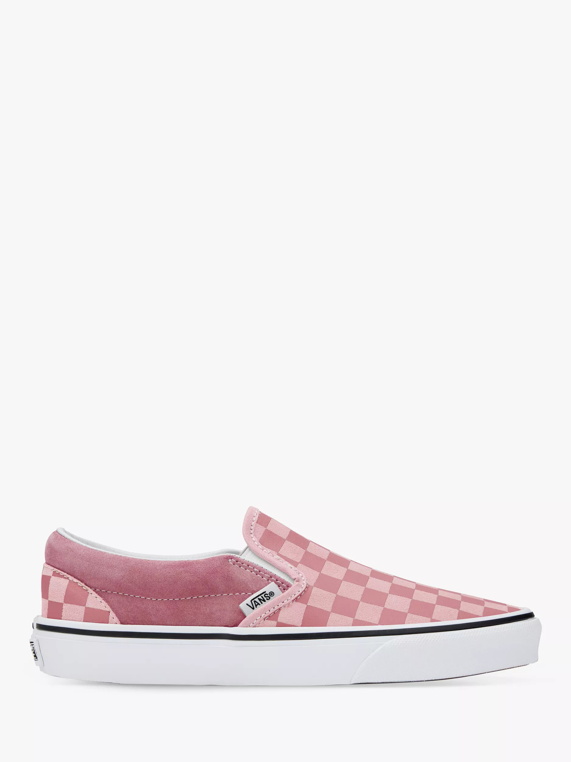 Kids' Classic Slip-On Trainers, Checker Mauve, 6 | John Lewis (UK)