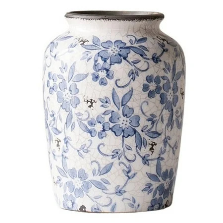 Blue and White Porcelain Vase Large Chinoiserie Floral Vintage Tall Blue Ceramic Vases | Walmart (US)