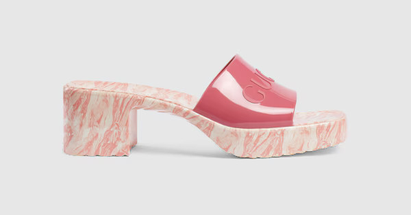 Gucci - Women's slide sandal with Gucci logo | Gucci (US)