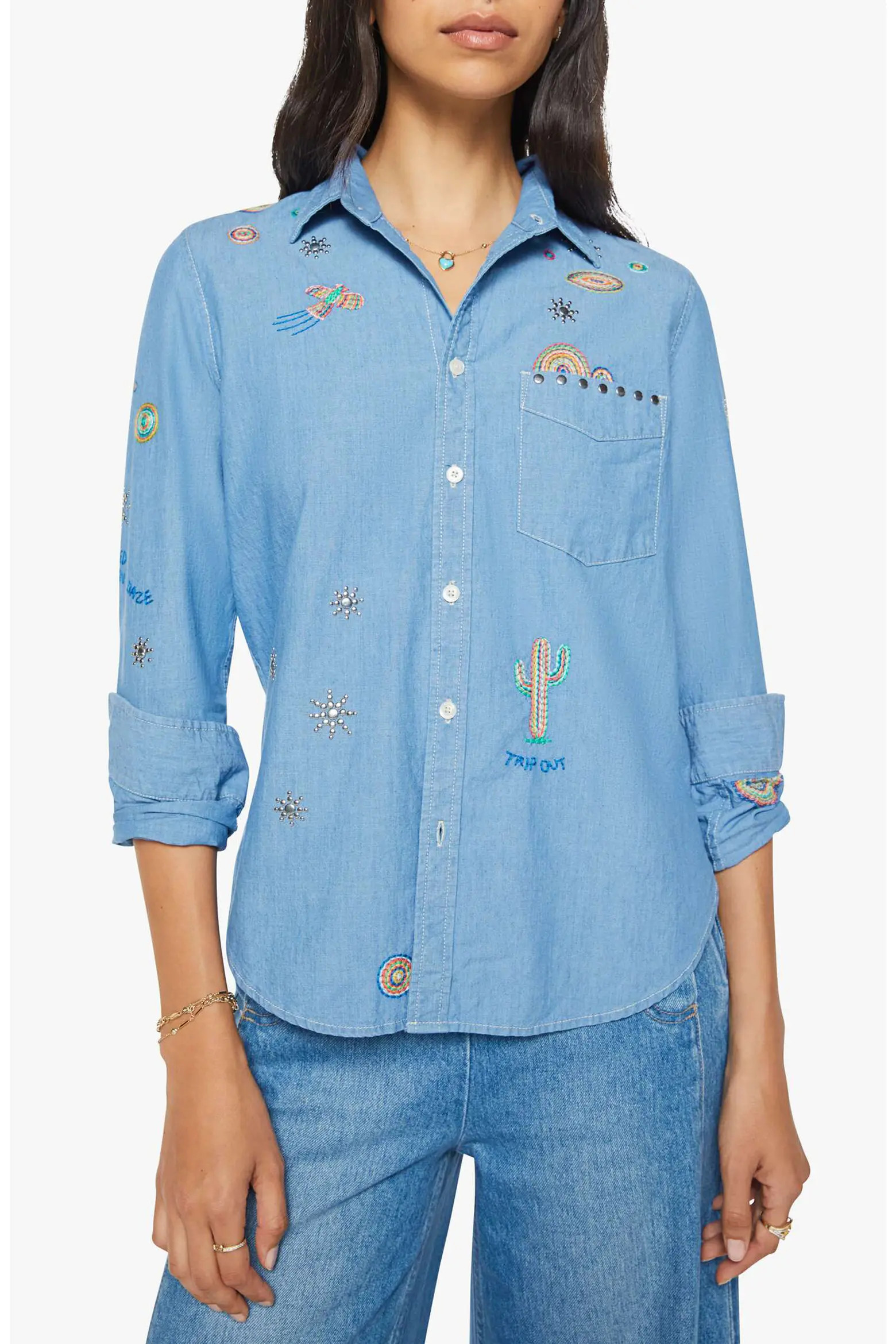MOTHER The Foxy Boxy Denim Shirt (Women) | Nordstrom | Nordstrom
