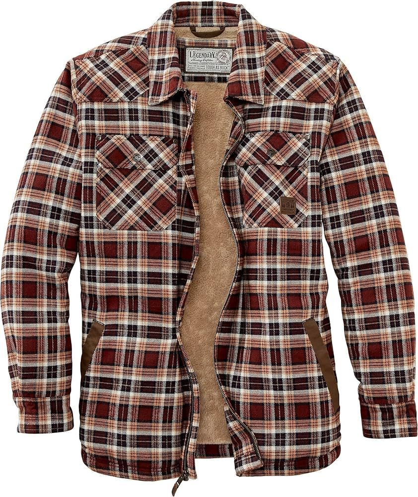 Legendary Whitetails Mens Tough as Buck Berber Lined Flannel Shirt Jacket | Amazon (CA)