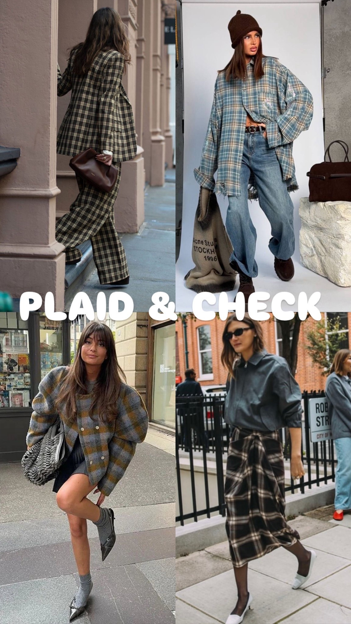 Cool girls are wearing plaid and checkered- fashion trends 2026