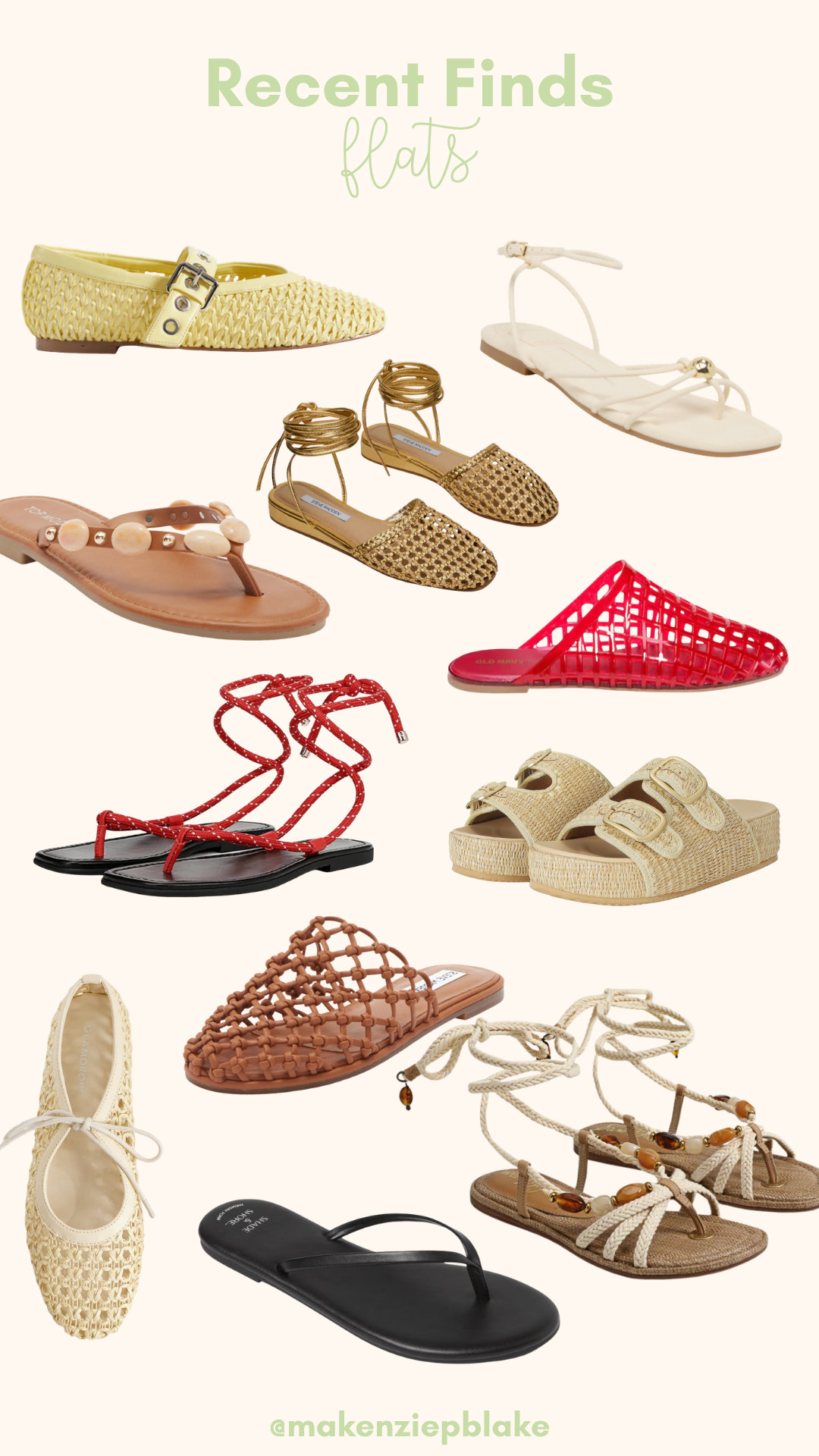 recent finds: flats edition ☀️

rounding up some of the cutest flats I’ve found lately — woven textures, strappy sandals, pops of red, and easy neutral pairs that go with everything this summer.

perfect for travel days, errands, beach trips, and everyday outfits 🤍 all linked here!

#summerflats #sandalszn #wovenflats #summeraccessories #everydaysandals #ltkfinds #vacationstyle #flatshoes 

 #LTKgrwm #LTKootd #LTKTravel