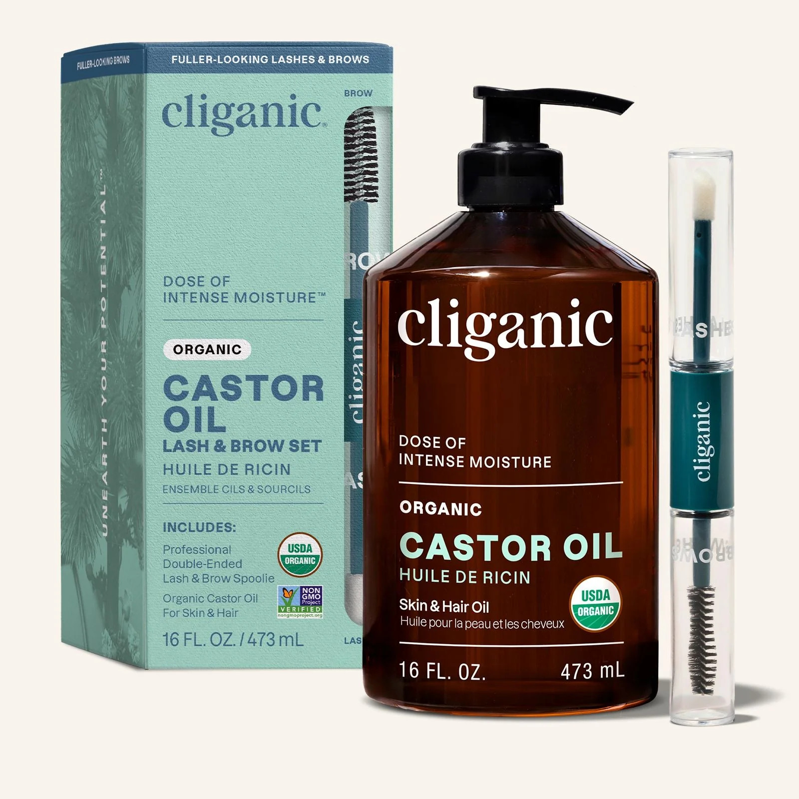 Organic Castor Oil - 16 oz | Cliganic