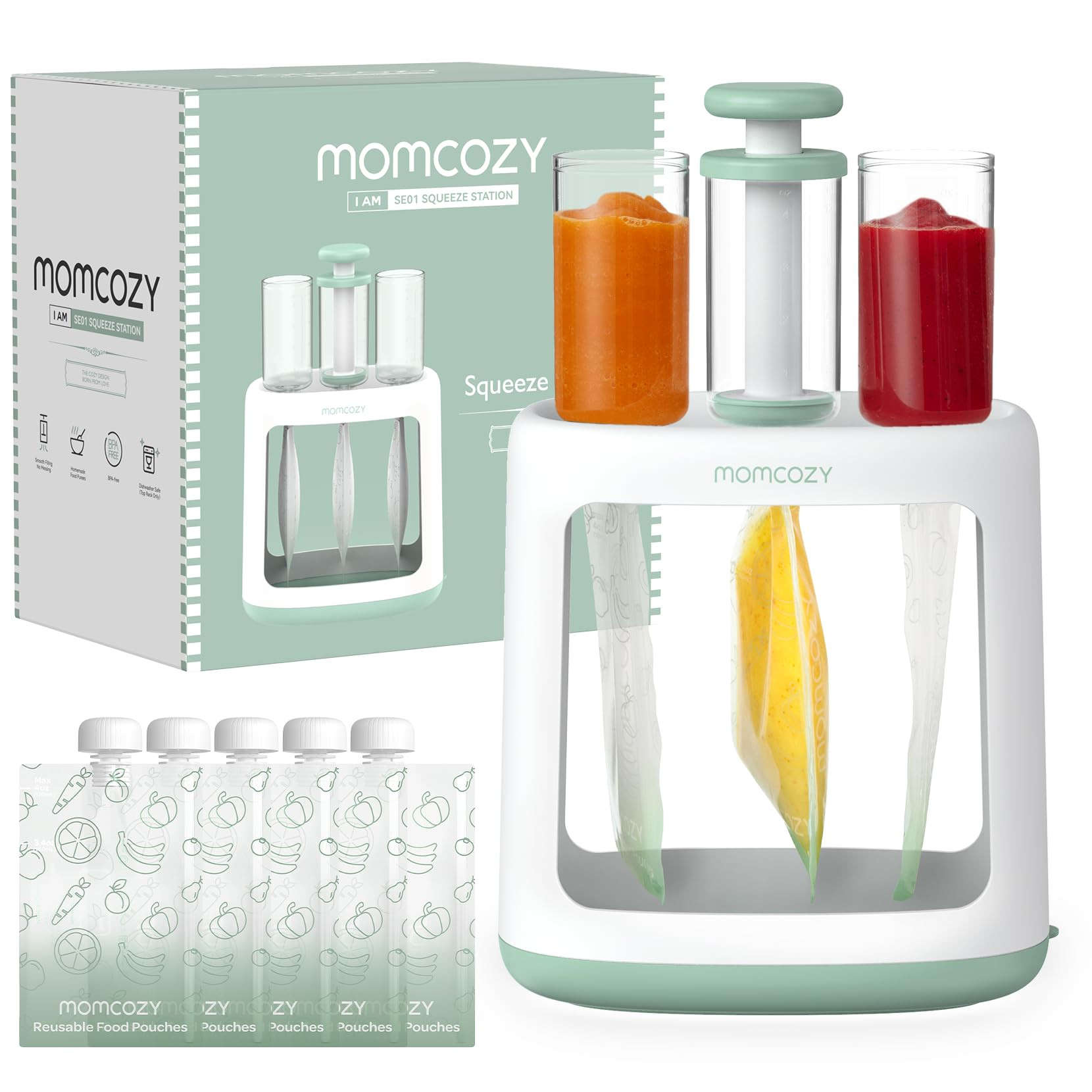 Momcozy Squeeze Station For Homemade Baby Food,Pouch Filling Station For Puree Food For Babies&To... | Amazon (US)