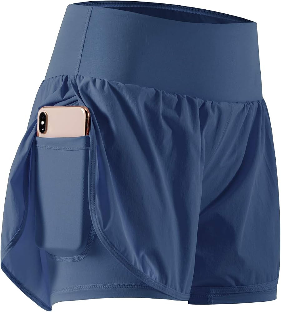 CADMUS 2 in 1 Women's Workout Shorts for Athletic Gym Running Shorts with Phone Pockets | Amazon (US)