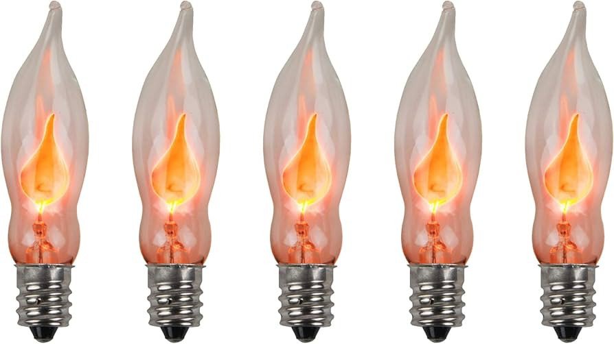 Creative Hobbies® A101 Flicker Flame Light Bulb -3 Watt, 130 Volt, E12 Candelabra Base, Flame Sh... | Amazon (US)
