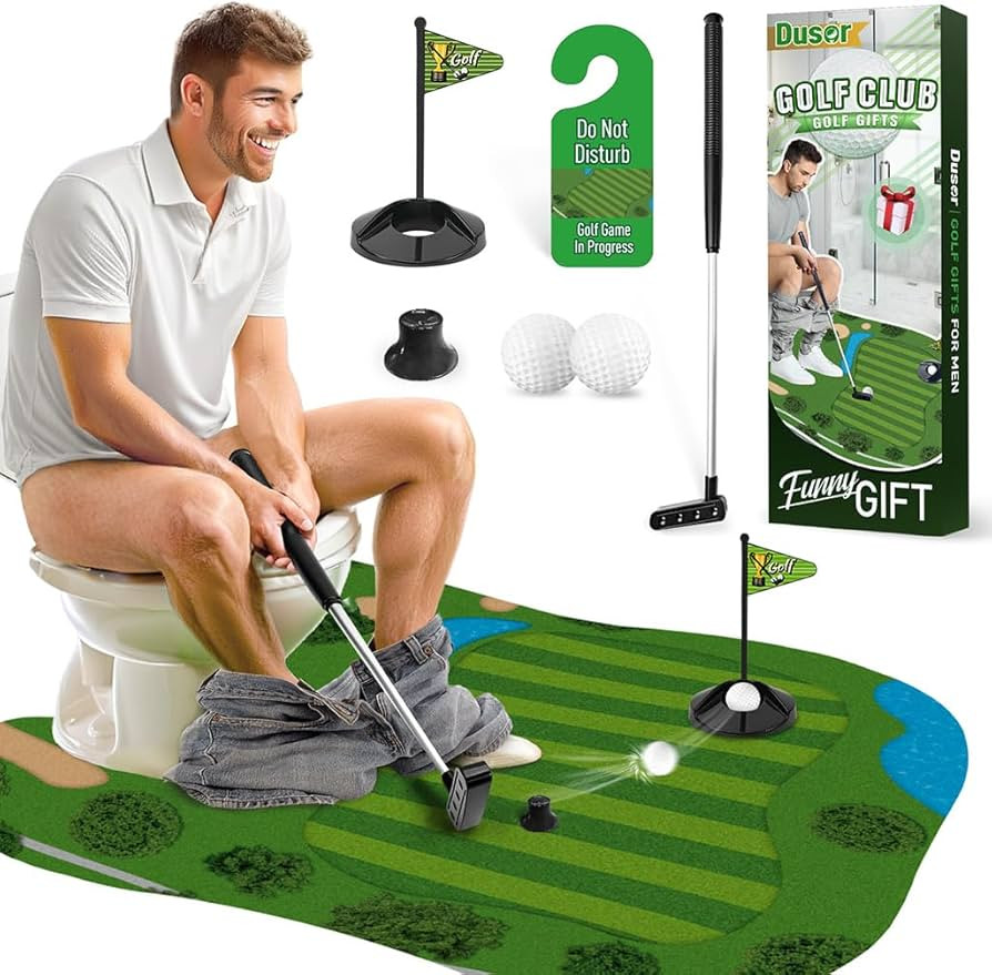 Toilet Golf Gifts for Men, White Elephant Gifts for Adults, Gifts for Dad Him Husband, Gag Gifts ... | Amazon (US)