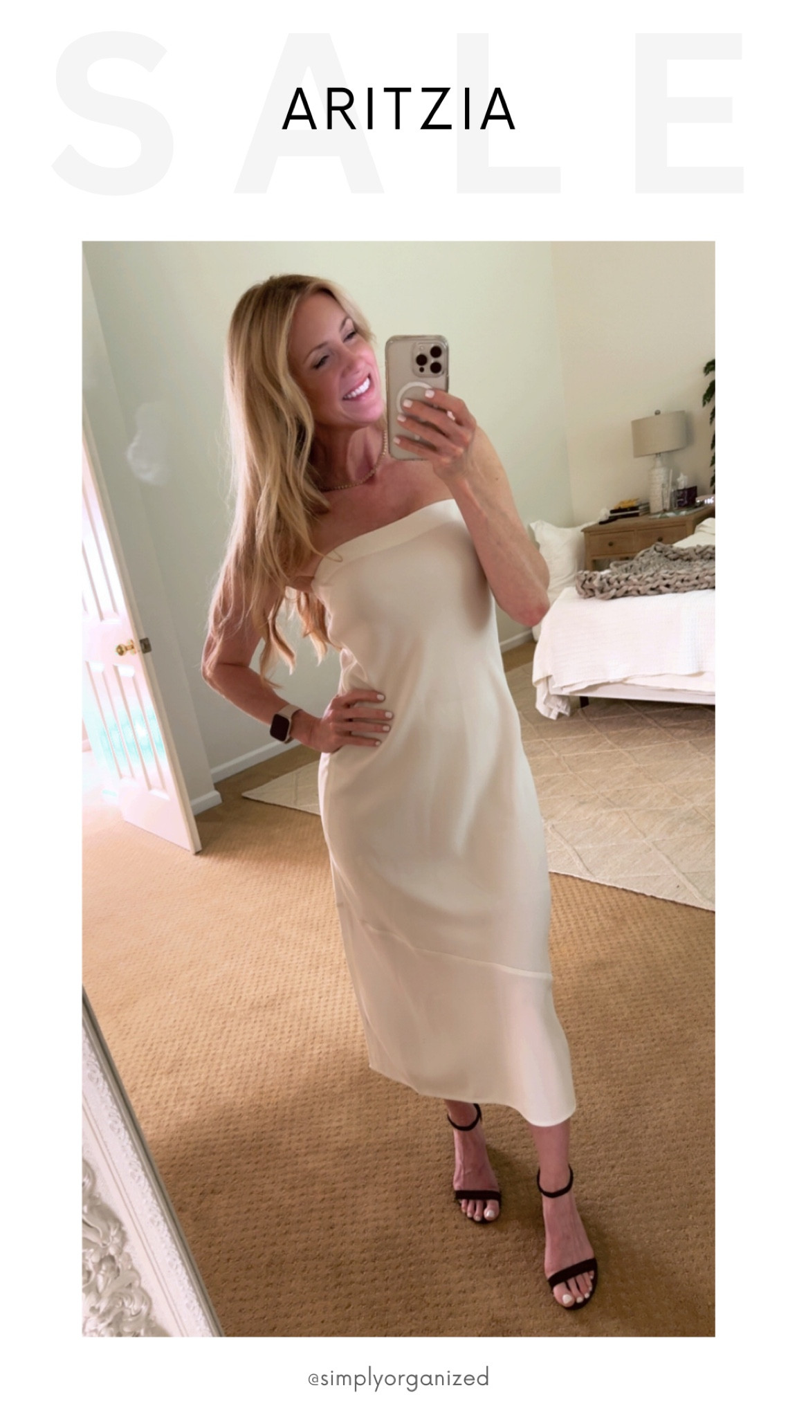 I love this dress from Aritzia! I wore it to my daughter’s 8th grade graduation in May, but it would make a great holiday party dress too! The red and mint colors are currently on major sale!! 

#LTKSaleAlert #LTKHoliday