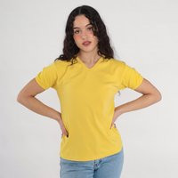 Yellow V Neck Shirt Plain Tshirt 90S T Retro Tee Vintage 1990S Basic Blank Solid Small S | Etsy (US)