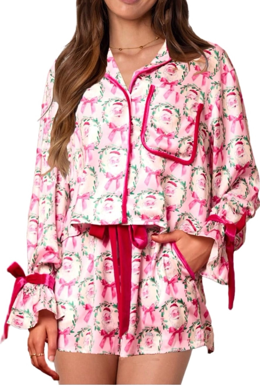 Coquette soft girl era holiday bow Santa pajamas #coquette #softgirlera #coquettepajamas

#LTKHoliday #LTKSeasonal #LTKCyberWeek