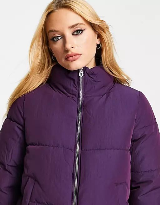 Only padded jacket in purple | ASOS (Global)