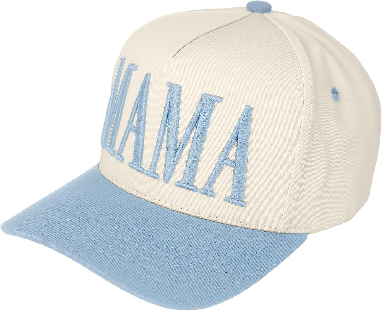ScarvesMe Women Mama Embroidery Two Tone Cotton Snapback Trucker Hat Baseball Cap | Amazon (US)