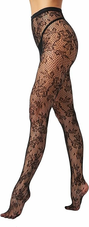 EVERSWE High Waist Fishnet Tights, Thigh High Suspender Stockings | Amazon (US)