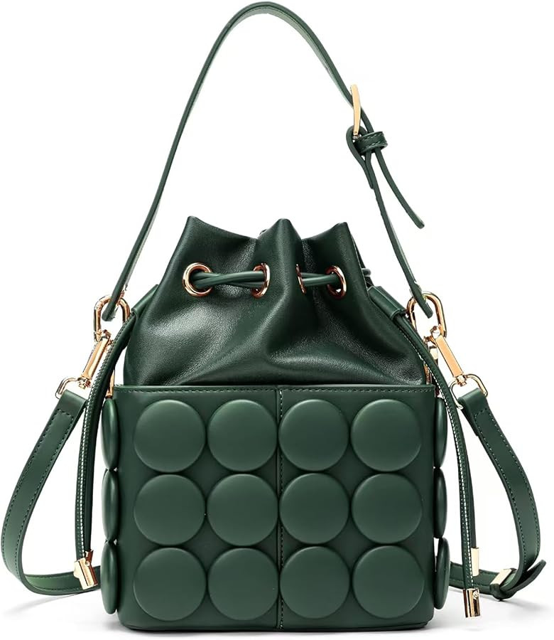 Women Drawstring Bucket Purse Crossbody Shoulder Bag | Amazon (US)