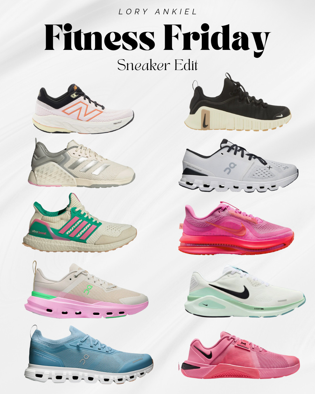 Fitness Friday - Sneaker Edition! Some of my favorite shoes for various types of workouts. From strength training to running and/or walking, I rounded up my current favorites.

#gymoutfit #runningoutfit #comfortshoes

 

 #LTKfitnessgoals #LTKmorningroutine #LTKActive