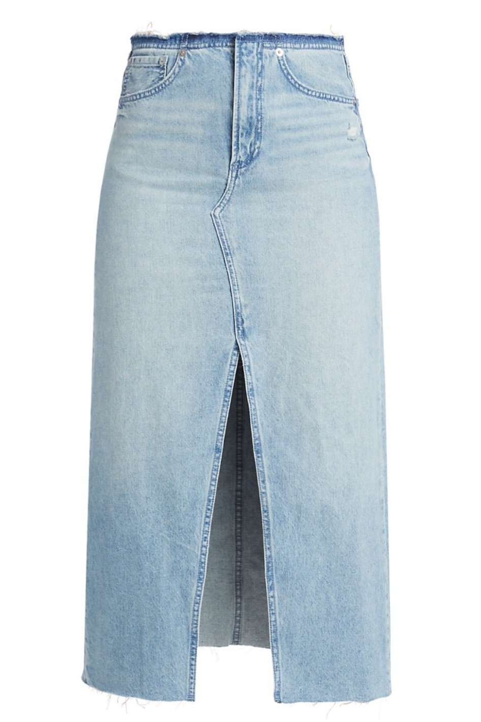 Denim midi skirt 

#LTKstyletip