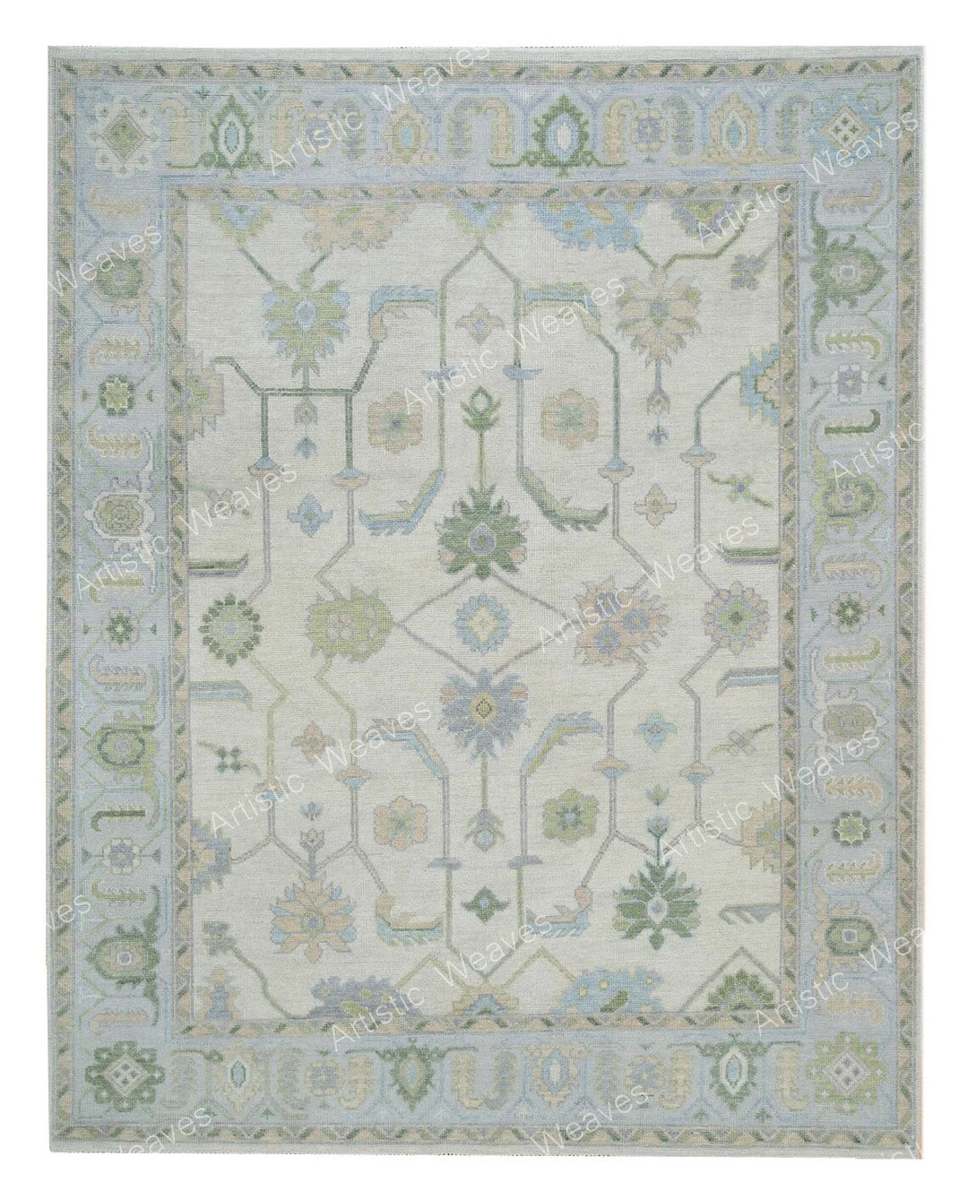 Cream Hand Tuffted Oushak Rug Wool Area Rug Rug 8X10 Living Room Rug for Home Oversize Size Rug, ... | Etsy (US)