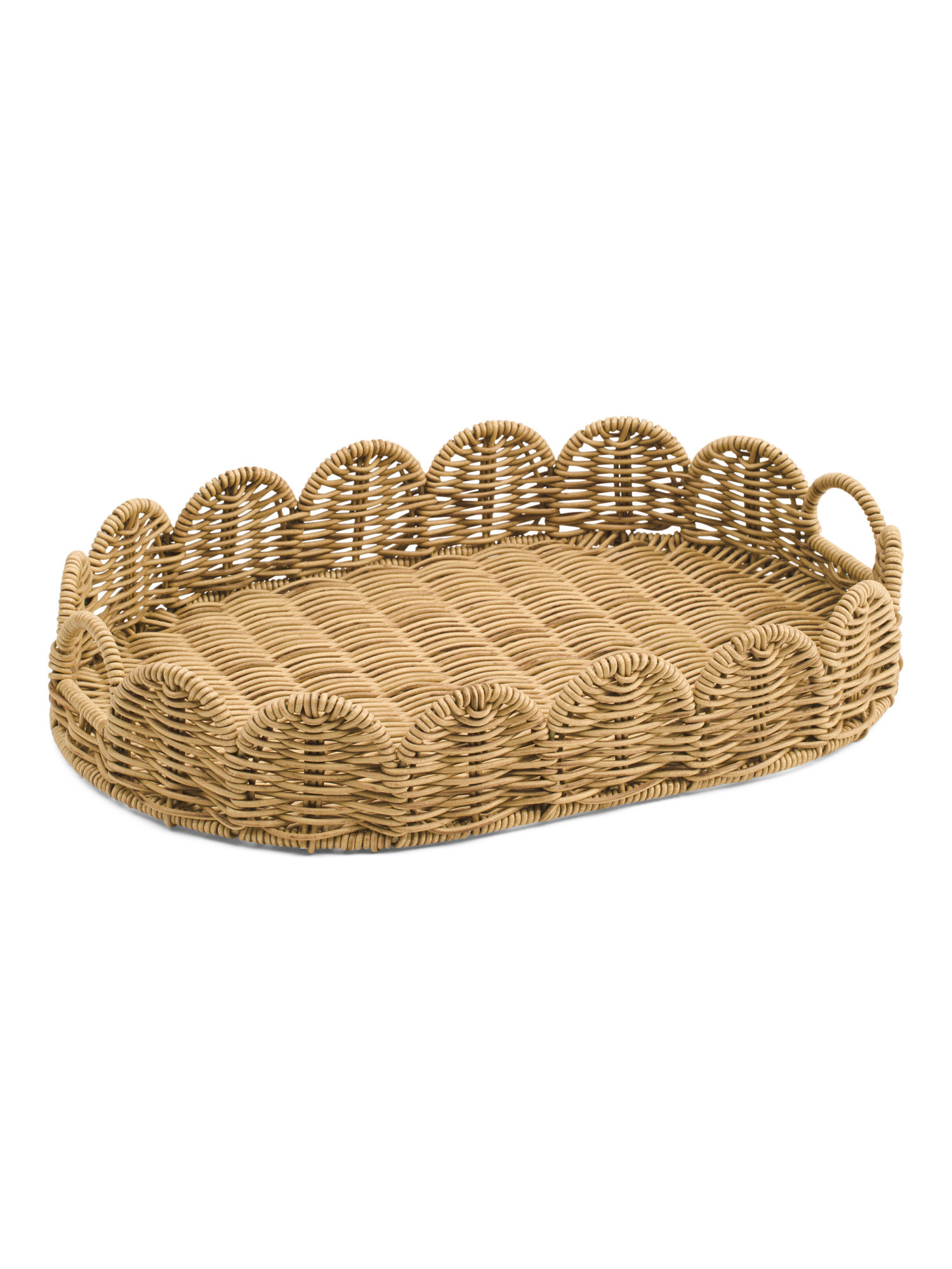 17in Oval Scalloped Edge Tray | Kitchen & Dining Room | Marshalls | Marshalls