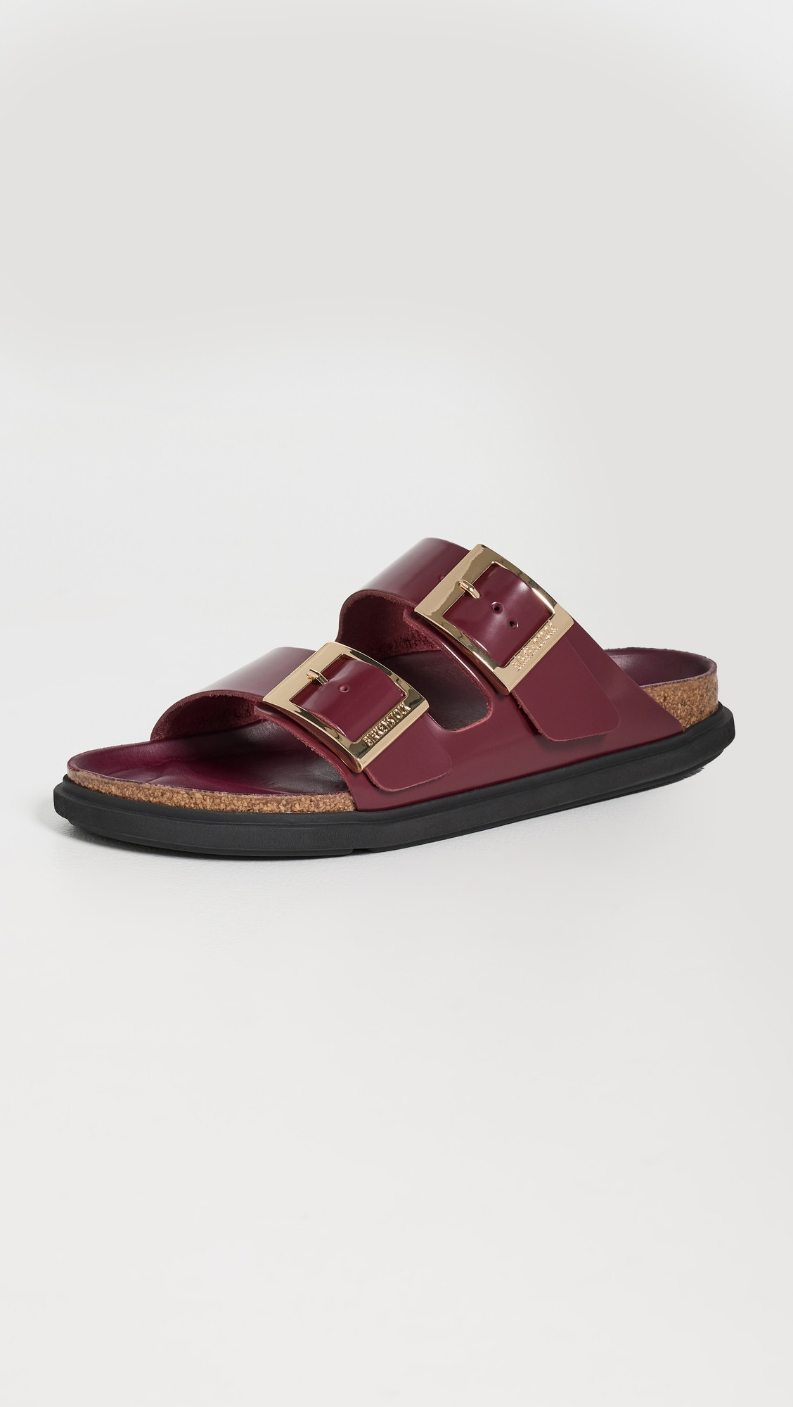 Birkenstock Arizona Droplet Buckle High Shine Sandals Zinfandel 40 | Shopbop
