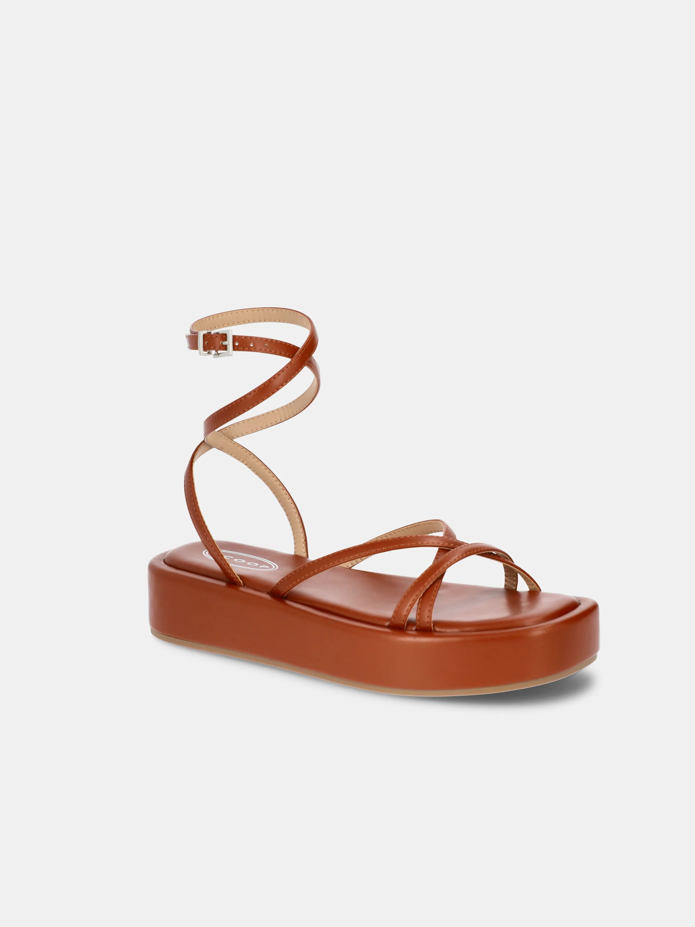 Scoop Women's Platform Strappy Sandals with Adjustable Strap | Walmart (US)