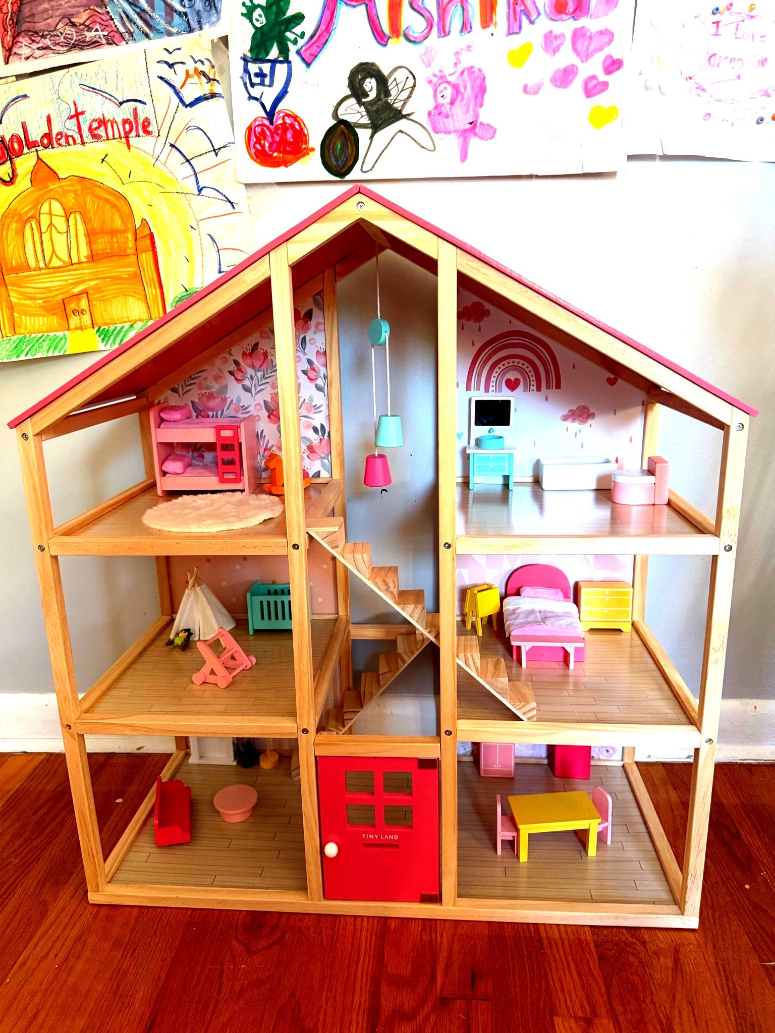 Pretty doll house addition to our kids playroom! #dollhouse #dolls #kidsplayroom #playset #dolls #kidroom #kids #mom #momblog

#LTKHome #LTKKids #LTKmomlife