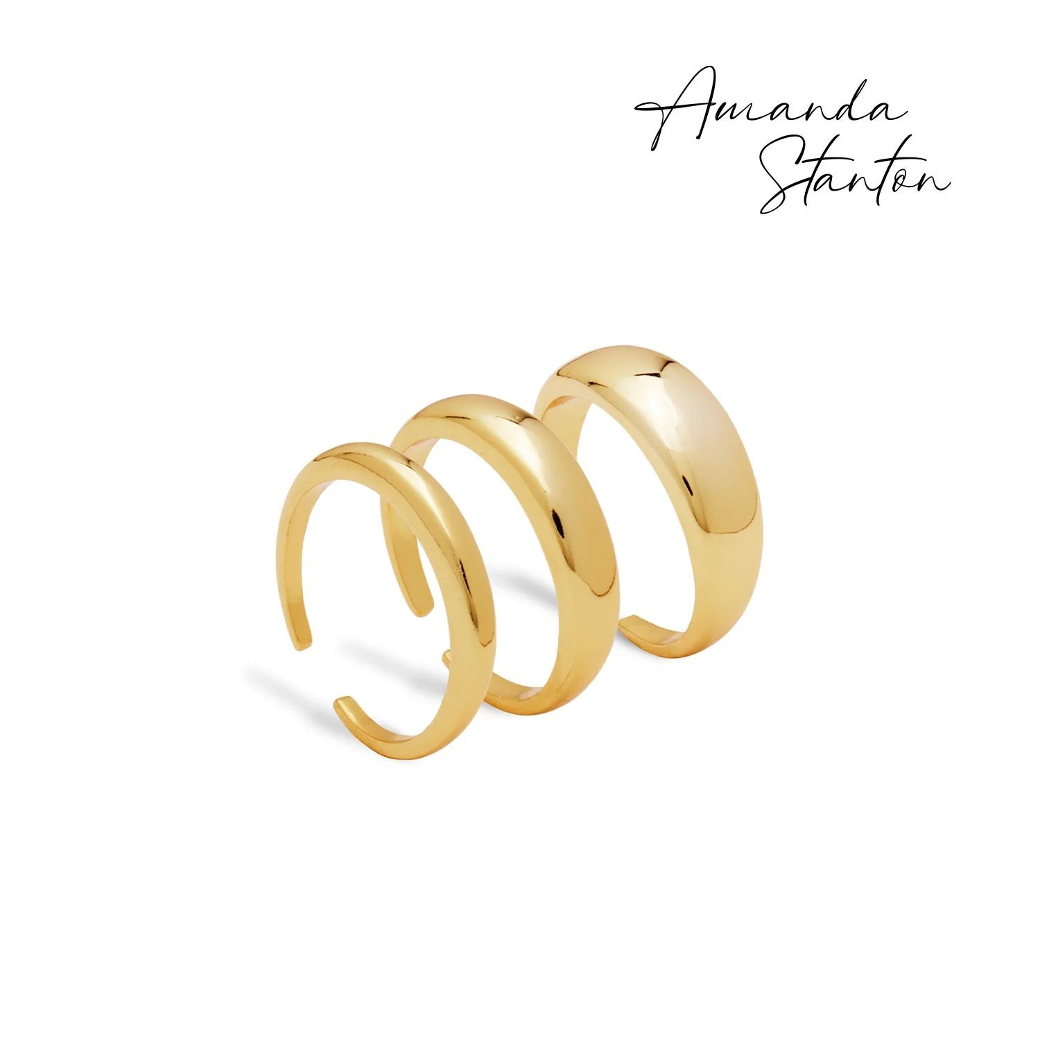 Domed Ring Stack (Gold) | Abbott Lyon