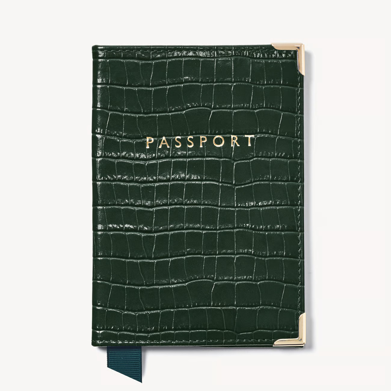 Passport Cover

        
            
            Deep Shine Evergreen Small Croc | Aspinal of London US