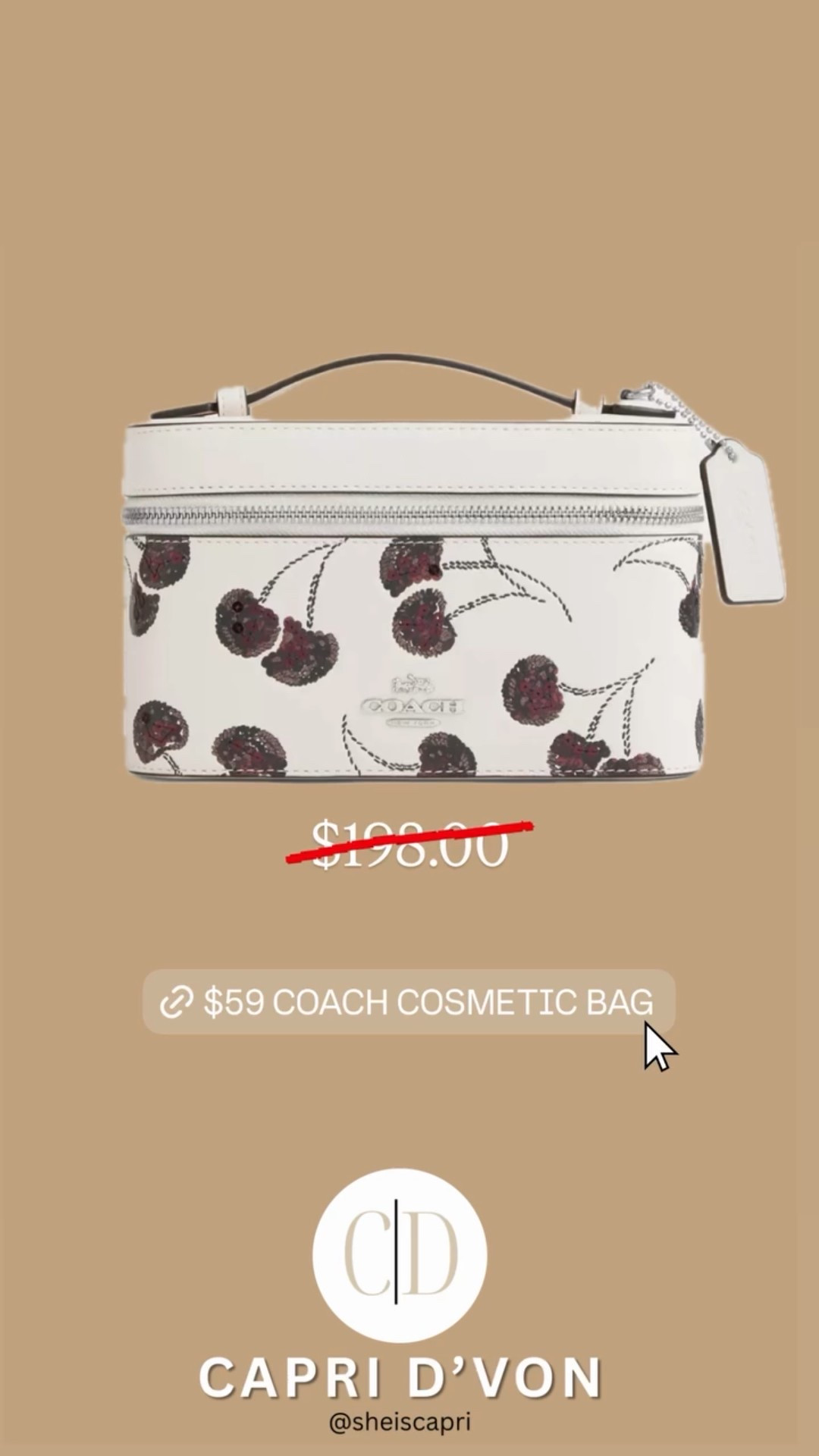 When I was walking out of the Coach Outlet the other day, I saw this beauty! To my surprise it’s on SALE so you KNOW I had to order it!! 🍒

#coach #coachoutlet #cosmeticcase

#LTKootd #LTKFindsUnder100 #LTKTravel