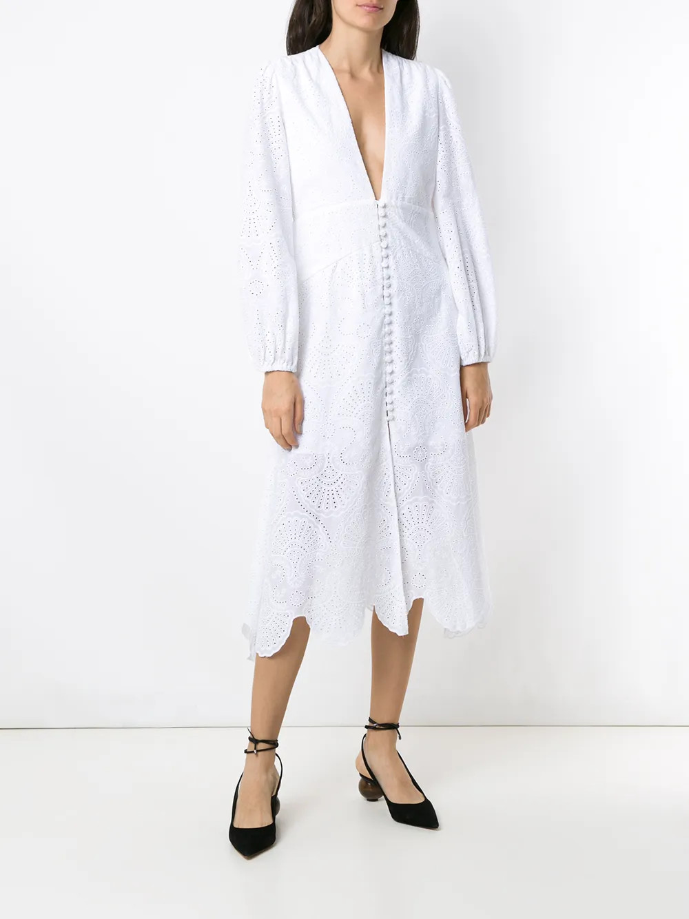 OlympiahNielle plunge neck dress | Farfetch Global