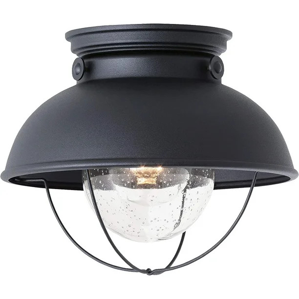 Sea Gull Lighting 8869-12 Sebring Transitional One - Light Outdoor Ceiling Flush Mount Outside Fi... | Walmart (US)