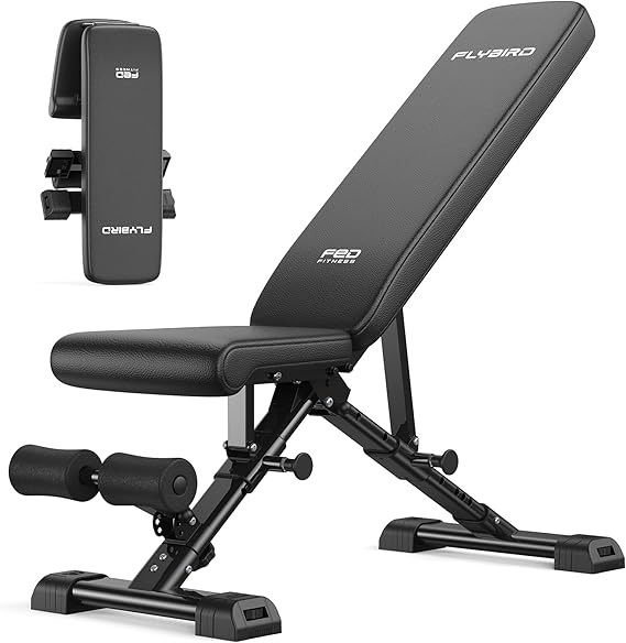 FLYBIRD WB5 Weight Bench, ASTM-Certified 800LBS Adjustable Weight Bench Workout Bench Foldable fo... | Amazon (US)