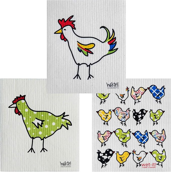 Swedish Dishcloth Set (Chickens Set 3) | Amazon (US)