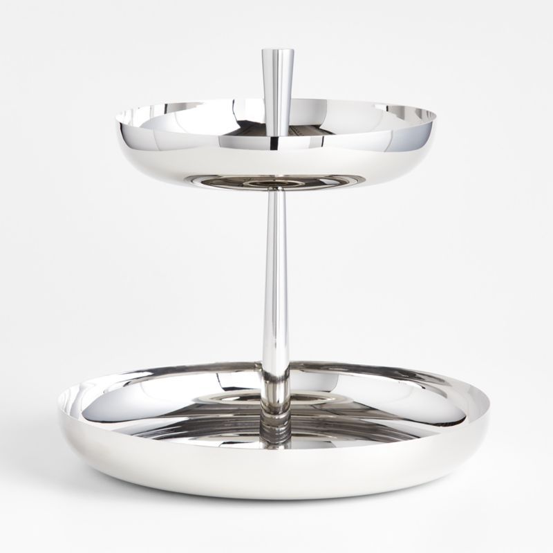 2-Tier Stainless Steel Seafood Tower | Crate & Barrel | Crate & Barrel
