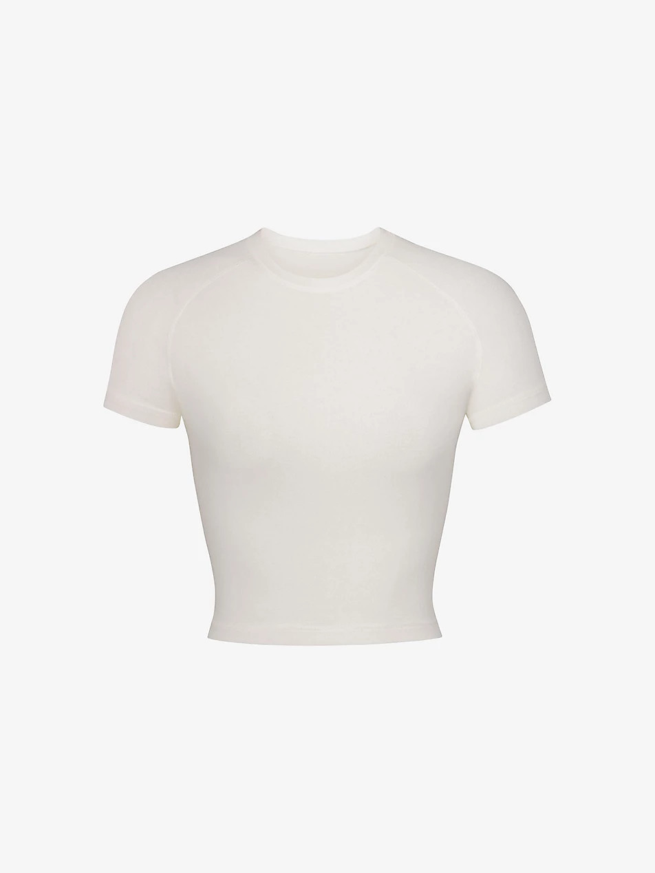 Vintage cropped stretch-cotton T-shirt | Selfridges