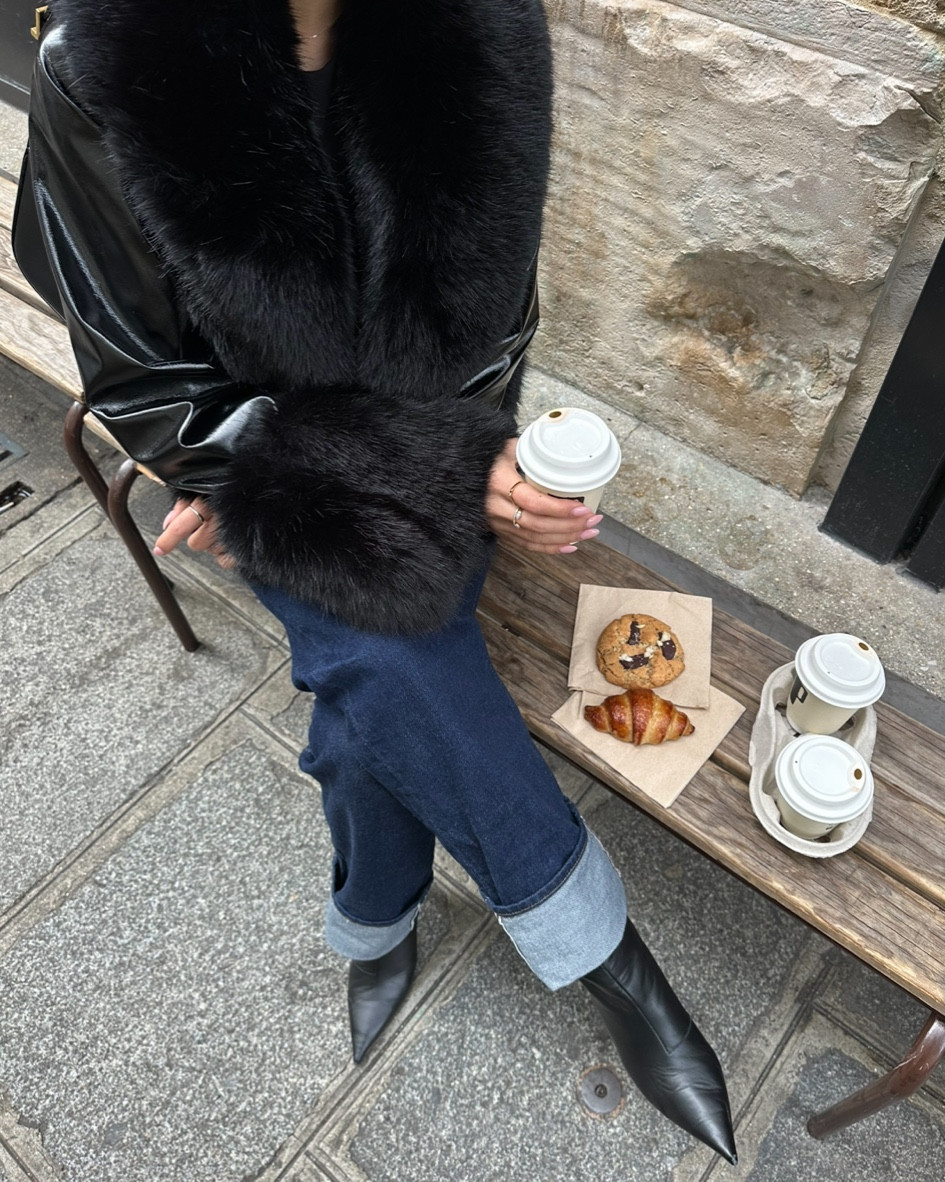 Leather jacket with fur detailing 

#LTKcanada #LTKwinter #LTKautumn