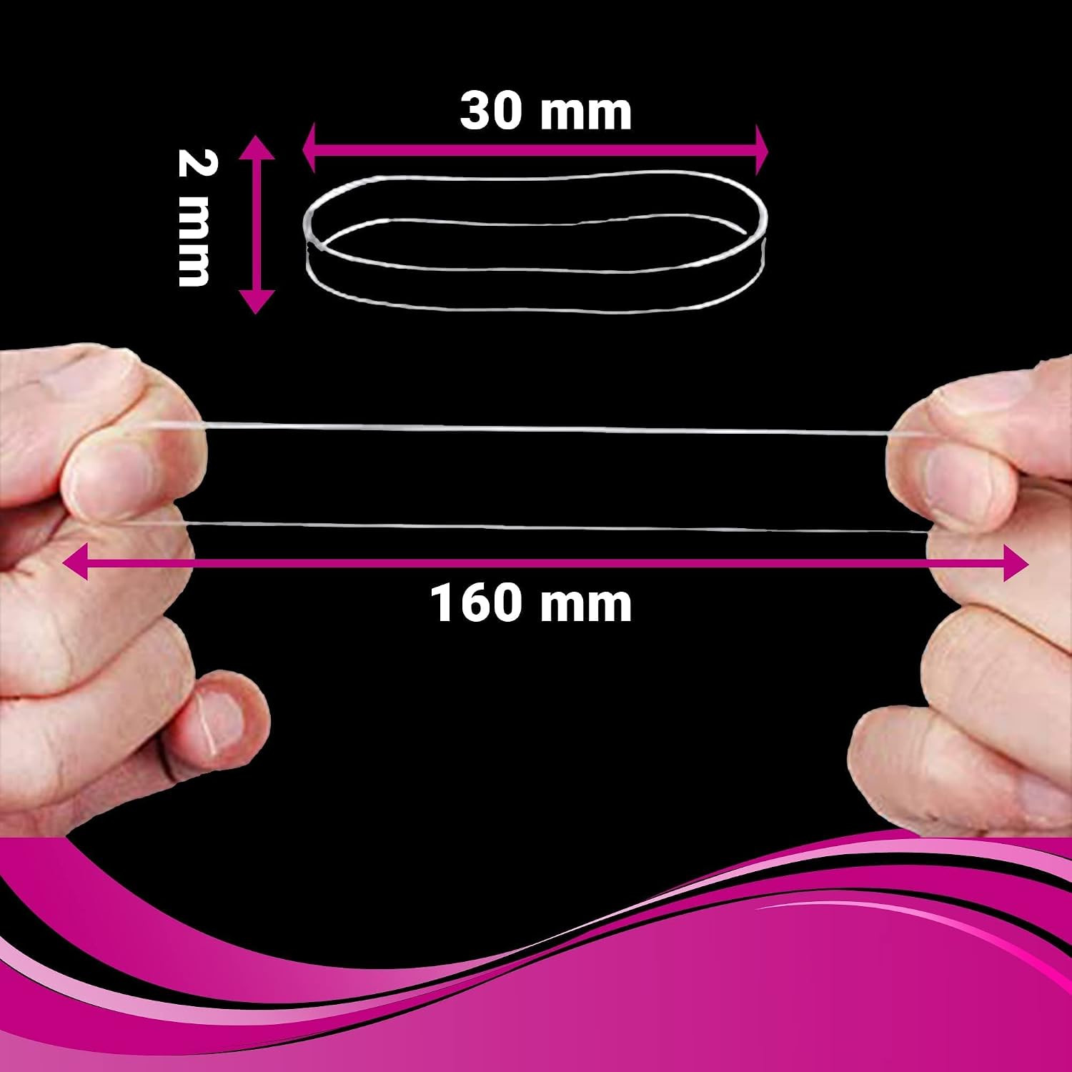 Clear Hair Elastics, Small Elastic Bands for Hair, Mini Rubber Bands, Tiny Hair Ties, Invisible Hair Bands for Girls, Women, Braiding, Kids and Baby, Thin Plastic Bobbles, No Damage 500 Pack | Amazon (UK)