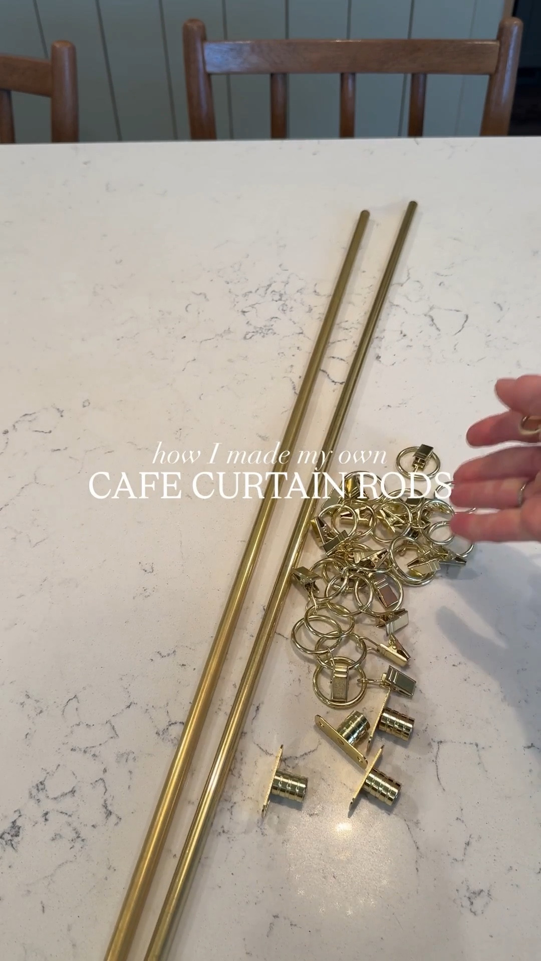 How I made my own cafe curtain rods  