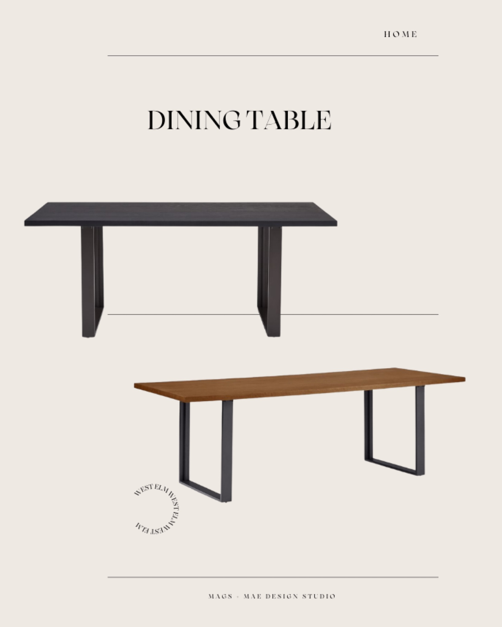 update your dining area with this sleek modern table from west elm. 

#LTKhome