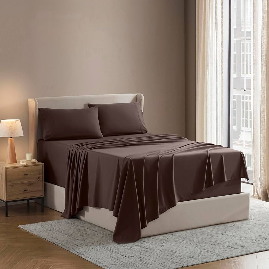 Nestl King Sheet Set - Luxury 1800 Ultra-Soft Microfiber King Bed Sheets - Double Brushed - Deep ... | Amazon (US)