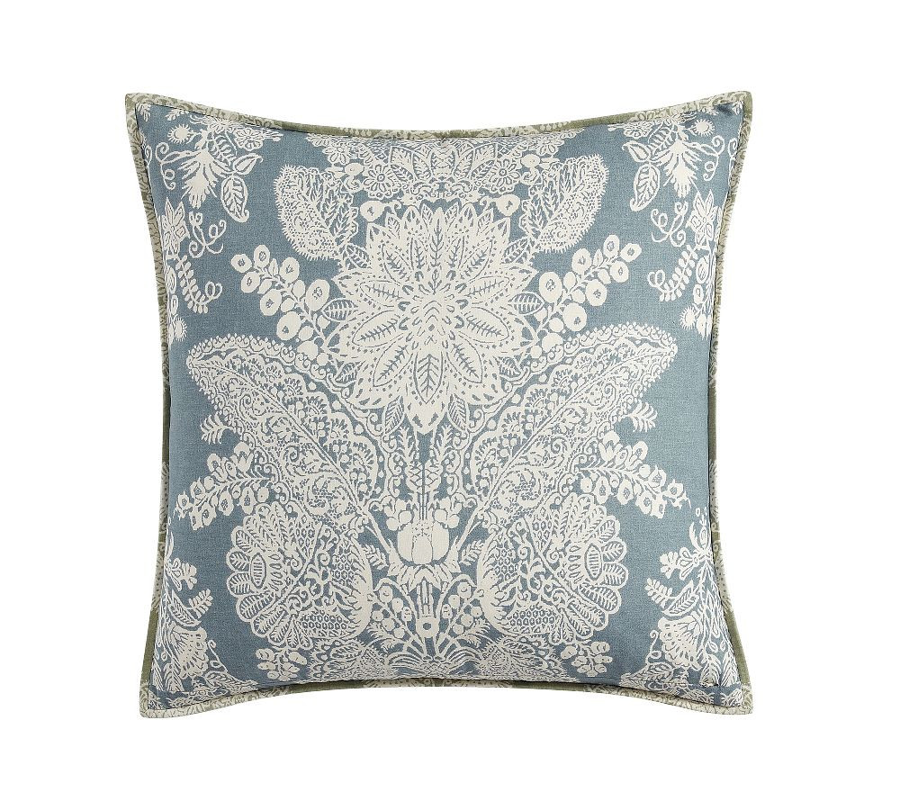 Kravet Heirloom Damask Reversible Quilted Sham | Pottery Barn (US)