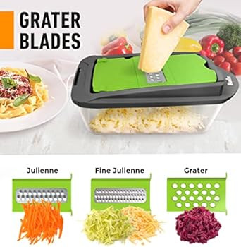 Mueller Pro-Series 10-in-1, 8 Blade Vegetable Slicer, Onion Mincer Chopper, Vegetable Chopper, Cu... | Amazon (US)