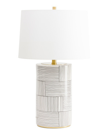16x26 Borneo Lines Ceramic Table Lamp | TJ Maxx